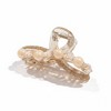 Anna-Kaci Beaded Flower Metal Hair Claw Clip with Curved Design and Textured Accents - 4 of 4