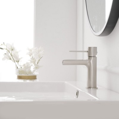 Brushed Nickel Single Handle Waterfall Bathroom Faucet
