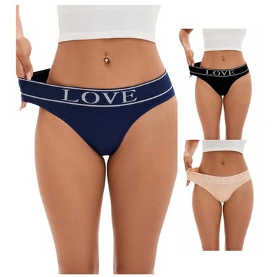INSPIRE CHIC 3 Packs Women's Mid-Waisted Underwear No Trace Briefs High Elasticity Soft Strech Ladies Panties