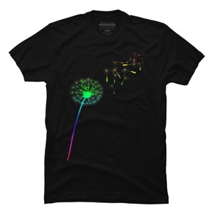 Adult Design By Humans Pride Dandelion Rainbow Flower Wish By T-Shirt - 1 of 2