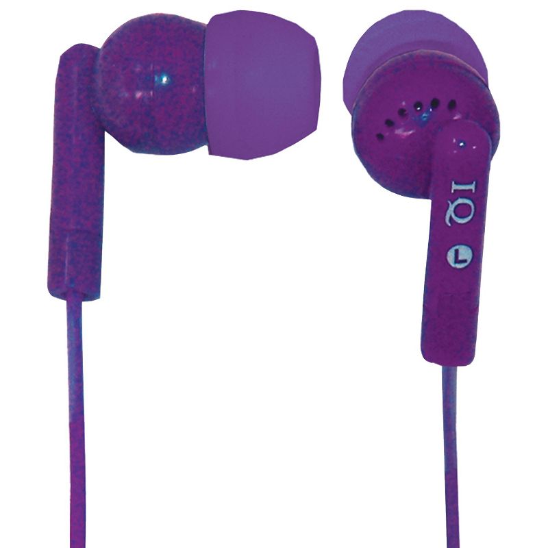 IQ Sound® Poprockz Digital Stereo Earphones, IQ-106 (Purple), 1 of 2