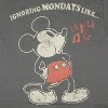 Seven Times Six Disney Mickey Mouse Shirt Mens Ignoring Modays Adult Short Sleeve T-Shirt Grey - 2 of 3