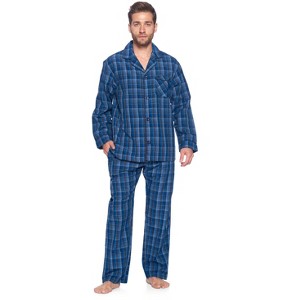 Ashford & Brooks Mens Woven Pajamas Long Pj Set - 1 of 4