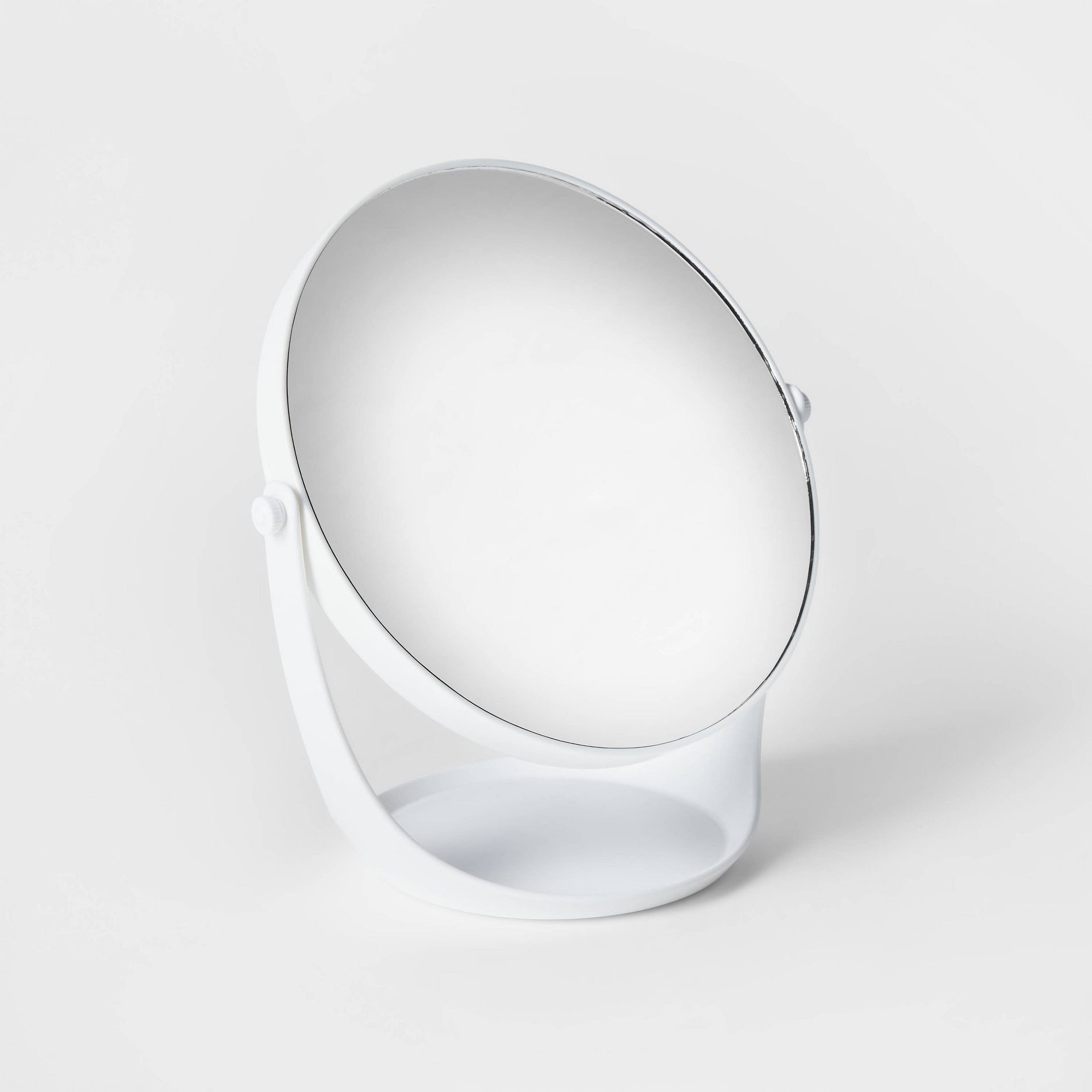 Plastic Vanity Mirror White - Room Essentials™: Round, Matte Finish, Magnifying, No Assembly Required