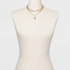 3 Row Chunky Chain Necklace - A New Day™ Gold - image 2 of 3