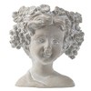 NAYSAYE Planter Cement Bust Wall Planter Floral Wreath Detail for Indoor Outdoor Garden, Gray, 7.9"*3.9"*9.1" - 2 of 4