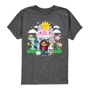 Boys' - Gabby's Dollhouse - Gd Character Group Oversized Short Sleeve Graphic T-Shirt - 1 of 4