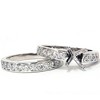 Pompeii3 7/8ct Diamond Semi Mount Ring Set 14K White Gold - 2 of 4
