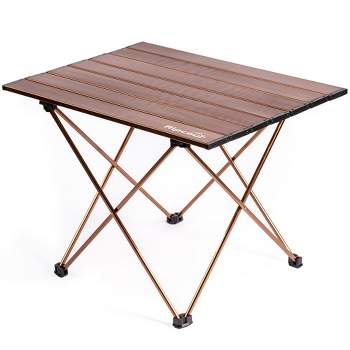 Alpcour Compact Folding Camping Table - Lightweight Aluminum Portable Side Table