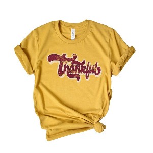 Simply Sage Market Women's Thankful Retro Short Sleeve Graphic Tee - 1 of 4