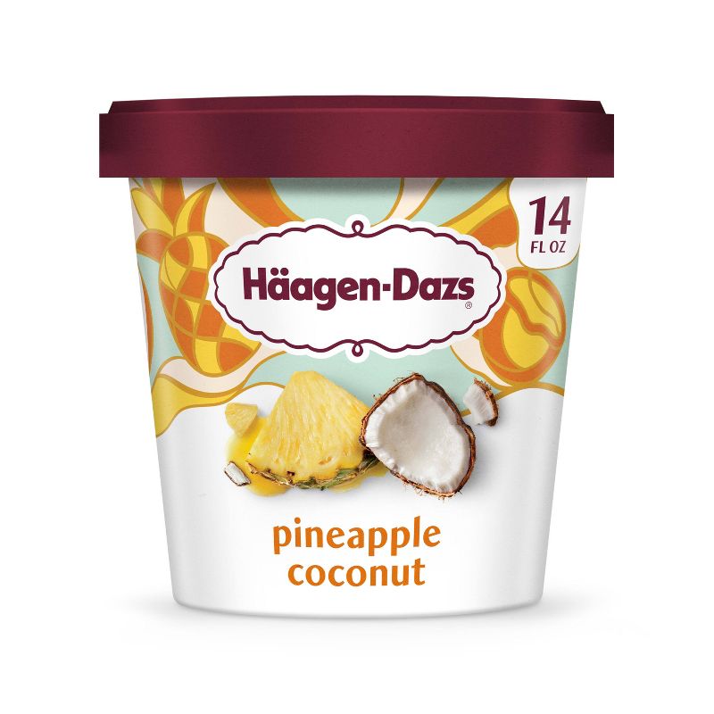 Haagen Dazs Pineapple Coconut Ice Cream - 14oz, 1 of 7