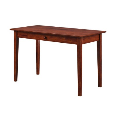 Shaker Wood Writing Desk with Drawers Walnut - Atlantic Furniture