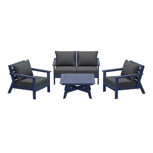 WestinTrends Avalon Outdoor 5-Piece Modular Sectional Patio Furniture Sofa Set - 1 of 4