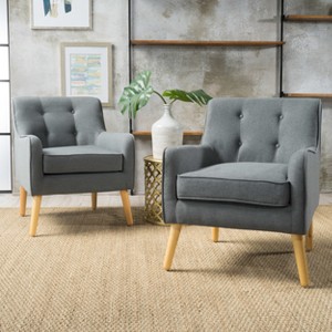 Set of 2 Felicity Mid-Century Armchairs - Christopher Knight Home - 1 of 4
