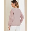 INSPIRE CHIC Women's Chiffon Semi Sheer Keyhole Neck Elegant Work Blouse - 4 of 4