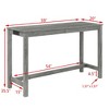 DSVIMOY Counter and Bar Stool Set Bar Table with 3 Upholstered Stools for Dining Room, Gray, 64"*25"*7.8" - 3 of 4