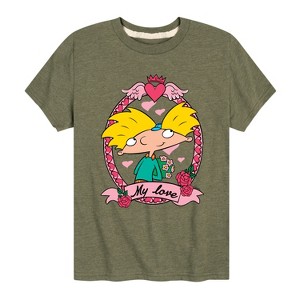 Boys' - Hey Arnold! - Valentine's My Love Short Sleeve Graphic T-Shirt - 1 of 4