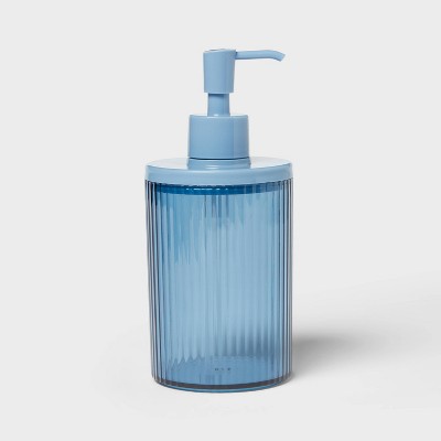 Ribbed Soap Pump Blue - Room Essentials™