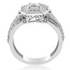 Pompeii3 1ct Vintage Diamond Engagement Ring 14K White Gold Halo Round Cut - image 3 of 4