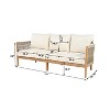 Christopher Knight Home Nathan 77" Patio Rope Weaving Acacia Wood 3 Seater Sofa with Cushion - 3 of 4