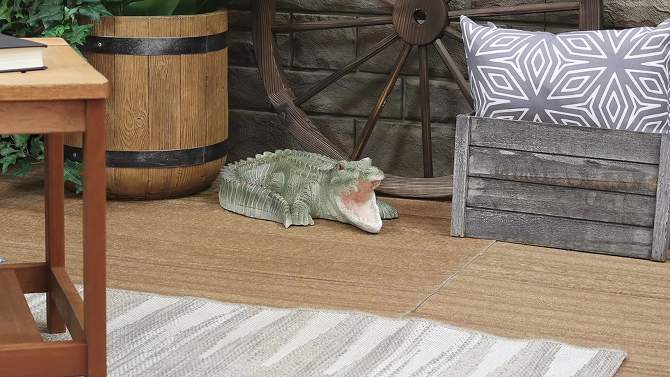 Sunnydaze Chloe the Crabby Crocodile Realistic Polystone Garden Statue Decor for Indoor or Outdoor Use - 18", 2 of 13, play video