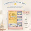 Arceso Kids Dress Up Storage with Flower Mirror, Open Hanging Closet Wardrobe for Children, Kids Armoire & Costume Organizer for Bedroom Playroom - 2 of 4