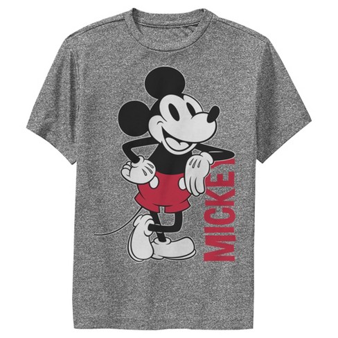 Boy's Disney Mickey Mouse Vintage Lean Performance Tee - Charcoal ...