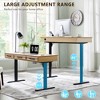 Electric Standing Desk with Drawers, 55x22 Inch Adjustable Height, One-Piece Desktop, Stand Up Desk with Power Outlets, Home Office Desk - 3 of 4