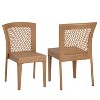 PAGED Patio Dining Chairs Wicker Patio Chairs with Back for Patio, Outside, Living Room - 4 of 4