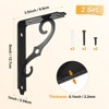 Unique Bargains Iron Wall Mount Decorative 120 lbs Load Capacity - 3 of 4