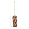 Storied Home Hand-Painted Glass Ice Cream Sandwich Ornament with Glitter, Brown and White - 2 of 2