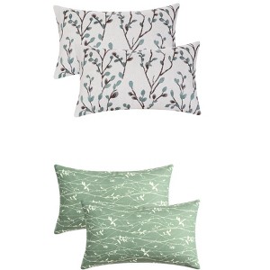REGALWOVEN 4 Pcs Floral Pattern Throw Pillow Covers for Home Decor - 1 of 4