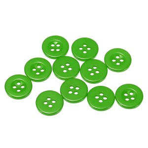 Unique Bargains Resin Snap Fastener Round Flat 4-Hole Sewing Buttons 10 Pcs - 1 of 4