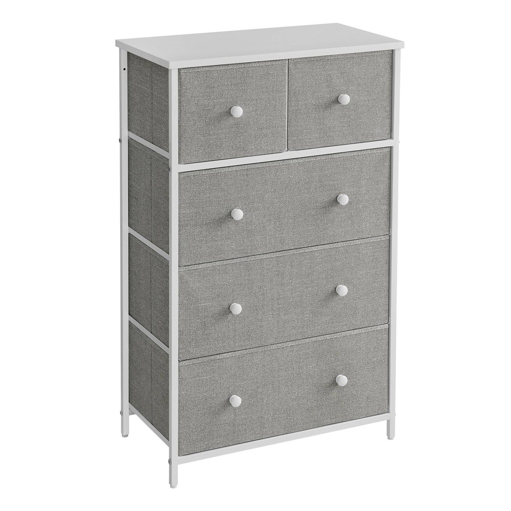Photos - Dresser / Chests of Drawers Songmics 5 Fabric Drawers Dresser Light Gray  