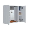 Chery Life Double Door Medicine Cabinet with Mirror, One External Shelf - 4 of 4