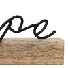 "Hope" Word Block Black Metal & Wood by Foreside Home & Garden - 4 of 4