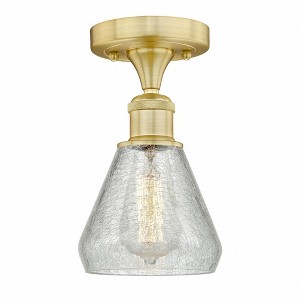 Conesus - 1 Light Semi-Flush Mount In Industrial Style-10.75 Inches Tall and 6 Inches Wide - 1 of 1