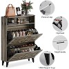COZONY Flip-Drawer Shoe Cabinet Collection, Slim Entryway Storage Organizer with Adjustable Shelves, Freestanding Shoe Rack with Metal Legs - 4 of 4