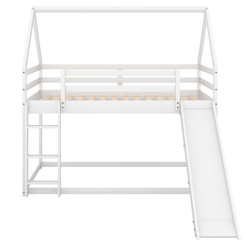 Twin over Twin House Bunk Bed with Slide and Ladder-ModernLuxe, 5 of 10