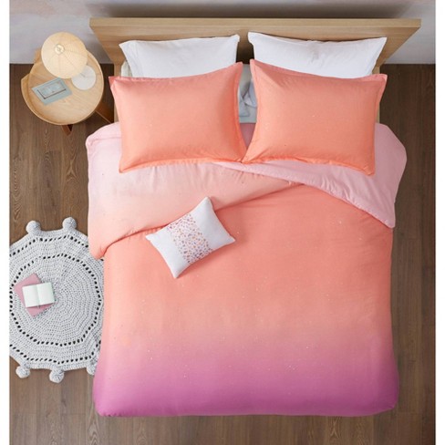 Twin Xl 3pc Dazzle Reversible, Pink Duvet Cover Twin