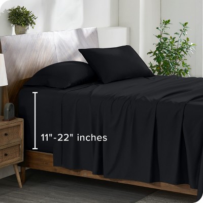 22 Inch Extra Deep Pocket Sheet Set, Double Brushed Microfiber Sheets by Bare Home