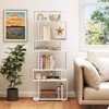 Costway 6-tier Storage Bookshelf S-shaped Geometric Bookcase with Anti-toppling Kits Brown/Black/White - 2 of 4