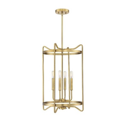 Transitional Matte Black 4-Light Adjustable Foyer Chandelier