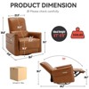 Modern Swivel and Rocker Power Recliner Chair, Heavy Duty Motion Mechanism with USB and Type-C Ports - ModernLuxe - 3 of 4