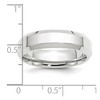 Black Bow Jewelry 5mm or 6mm Platinum Polished Beveled Edge Comfort Fit Band - 2 of 4