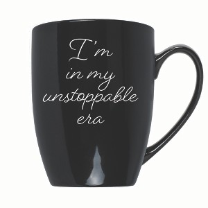 Elanze Designs In My Unstoppable Era 10 ounce New Bone China Coffee Tea Cup Mug For Your Favorite Morning Brew, Black - 1 of 4