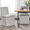 KINWELL Performance Fabric Slipcover Dining Chair Side Chair With Casters, Set of 2 - 2 of 4