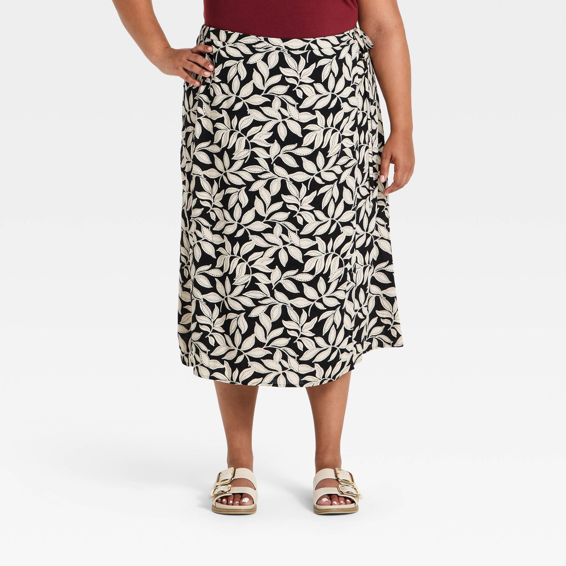 Women's Plus Midi Skirt - Ava & Viv™