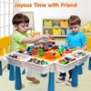 Aoibox 7 in 1 Kids Activity Table and Chair Set with 152 Marble Run Building Blocks Sand Water Learning Play Table for Ages 3-7 - 4 of 4