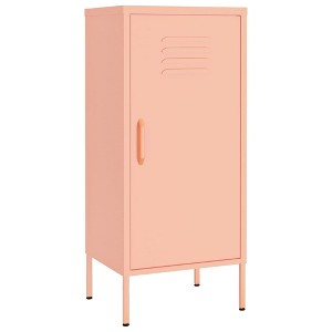 vidaXL Storage Cabinet Freestanding File Cabinet with Shelves for Office Steel - Pink - 1 of 4